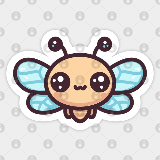 Cute Vectoral Firefly Face Sticker by CreativeArtss